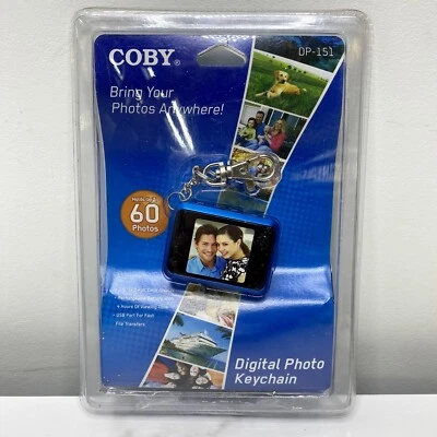 Coby 1.5-Inch Digital Photo Key Chain Black DP151 LCD Full-Color Display NEW - Image 1 of 4