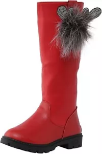 Winter Boots for Girls Fashion Non Slip Side Zipper Boots Outdoor Booties - Picture 1 of 6