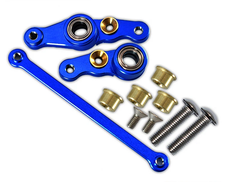 Conjunto de dirección de aluminio GPM RC 1:10 para TAMIYA DF01/TA01/TA02/M1025 HUMMER Foto 1 de 4