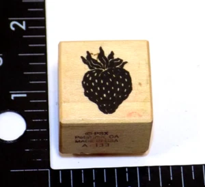 Detailed Strawberry Vintage 2001 PSX A-133 Wood & Foam Backed Rubber Stamp - Picture 1 of 12