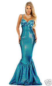Forplay Sexy Sensational Sea Gem Mermaid Turquoise Aqua Sequin Dress Costume