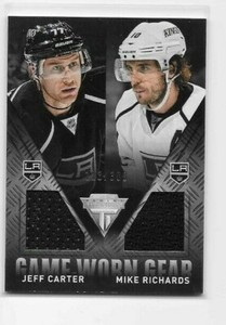 Jeff Carter / Mike Richards  Dual Game Used Gear jersey card  #123/300