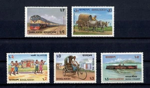 Bangladesh 1987 Transportation  Bicycle Train Rickshaw Scott 296-300 F/S MNH - Picture 1 of 1