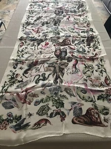 VALENTINO DAMEN SEIDENSCHAL MEHRFARBIG DRUCK FLORA UND FAUNA - Bild 1 von 11