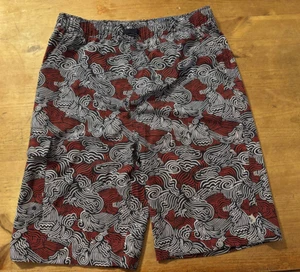 NWT REEL LEGENDS Boy's Swim Trunks Board Shorts Red/white/navy whirl XXL(18) - Picture 1 of 3