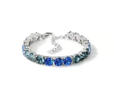 Brazalete Park Lane NAUTICAL Azul Ombre Impresión Tenis Circonita Plateado Limitado Foto 1 de 3