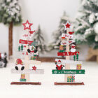 Desktop Christmas Tree Santa Claus DIY Decoration Wooden Christmas Signs Plaq WN