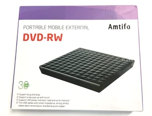 *NEW* Portable Mobile External DVD-RW, 3.0 USB Hi-Speed - Picture 1 of 2