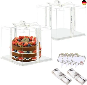 Vebetter 2Pz Tortenbox Transparent, 26*26*24 Cake Boxes Durchsichtige - Bild 1 von 7