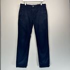 Levi's Chino Trousers Mens 34W 34L Navy Blue Regular Work Zip Up Casual
