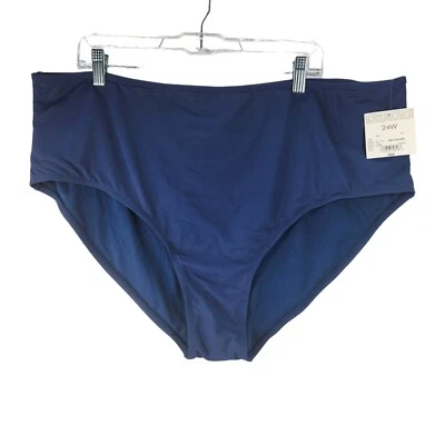 Liz Claiborne Brief Bikini Swimsuit Bottom Size 24W Plus Size NAVY  - Image 1 of 4