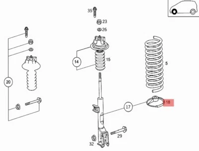 MERCEDES W168 CLASSE A SUPPORTO INFERIORE MOLLA ANTERIORE OEM A1683220515 - Immagine 1 di 4