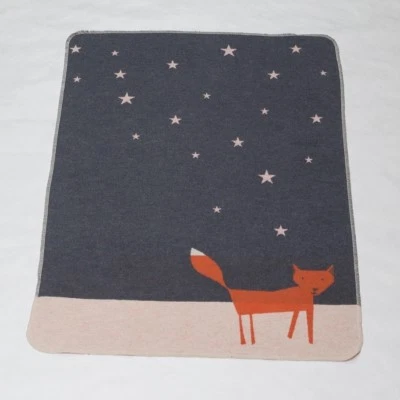 David Fussenegger Babydecke Juwel Fuchs unter Sternen 70 x 90 cm Grau - 6776/90