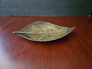 CARL AUBOCK BRONZE BRASS LEAF DISH MODEL #3178 VIENNA AUSTRIA SIGNED 8 5/8" VTG - Picture 1 of 8