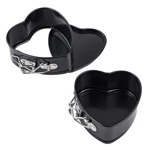 Springform Pan 4 inch Heart Shape Mini Cheesecake Pan Set of 2 Cake Pan Heart... - Picture 1 of 7