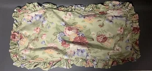Legacy A Ryan Company Floral Euro Sham Ruffled 100% Cotton 22" X 40" - Picture 1 of 6