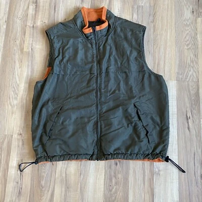 Vintage Trader Bag Reversible Green Orange Vest Men’s Size L - Image 1 of 4