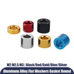 Anodised Aluminium Spacer M2 M2.5 M3 Bonnet Standoff Collar Round Washers Sleeve - Picture 1 of 12