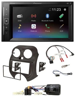 Pioneer DAB Lenkrad 2DIN Bluetooth USB Autoradio für Nissan Micra ab 10 K13 Tele - Bild 1 von 4