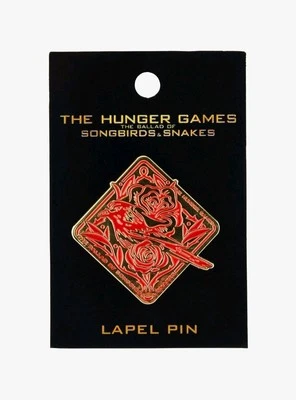 The Hunger Games The Ballad Of Songbirds And Snakes Songbird Gold Red Pin New - Image 1 of 4