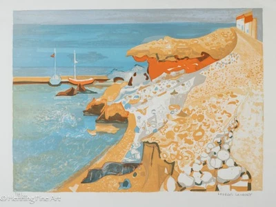 Beautiful Georges Lambert Signed Lithograph of French Coastal Landscape 1 - Image 1 of 4