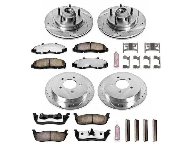 Kit de pastillas de freno delanteras y traseras y rotor para Lincoln Blackwood HH655SJ 2002 Foto 1 de 1