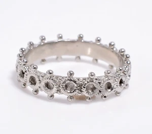 925 Sterling Silver Band For Women Eternity Band Purpose Band Birthday Gift - Picture 1 of 3