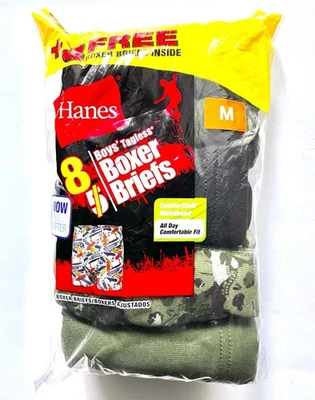 Roupa íntima masculina Hanes cuecas boxer grandes sem etiqueta 8 pares - Imagem 1 de 4