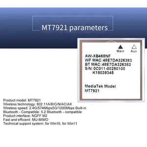 M 2 WLAN Netzwerkkarte WiFi 6 High Speed bis 1800Mbps Leistung - Bild 1 von 15