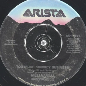 MILLI VANILLI Baby Don'T Forget My Number ARISTA AS1-9832 VG+ 45rpm 7" 1989 - Picture 1 of 4