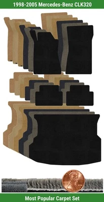 Juego de alfombrillas Ultimat personalizadas para Mercedes-Benz CLK320 1998-2005 (5 piezas) #Y4X Foto 1 de 4