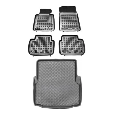 RezawPlast Rubber Floor Mats & PE Cargo Mat for BMW 3 Series E46 Sedan 2000–2005 Foto 1 de 4