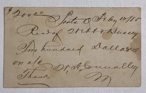 1885 Receipt For Repayment Of $200.00 On Postal Card Kentucky #b11 - Picture 1 of 2