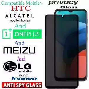 For HTC/Lenovo/LG Anti Spy Privacy Tempered Glass - Picture 1 of 5
