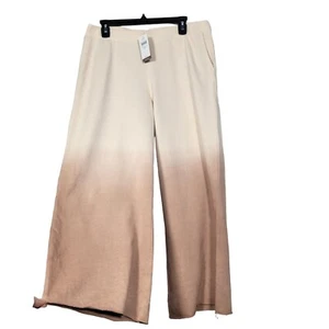 Pantalones Ombre Pure Jill | Algodón Orgánico J.Jill Rosa/Mauve Pierna Ancha Talla M Nuevos con Etiquetas - Imagen 1 de 14