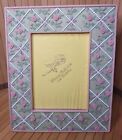 Vintage Handpainted Photo Picture Frame Resin Rose Floral By Dezine 1999 10"x8.5