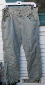 VINTAGE LEVIS 60'S BIG-E GREEN DEINIM ZIPPER JEANS 32"W X31" L  SOLD AS IS - Picture 1 of 10