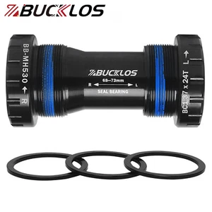 BUCKLOS MTB Bike Bottom Bracket BB68/73 Aluminum Threaded Hollowtech II Bearing - Picture 1 of 4