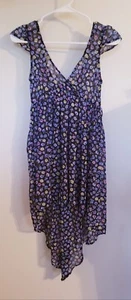 Girls S 7/8 D-Signed Dress Disney Special Edition Hi Low Hemline Floral Sheer - Picture 1 of 6