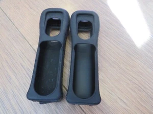 2 offizielle Nintendo Wii Fernbedienung Silikon Abdeckung Gel Skin schwarz - Bild 1 von 3
