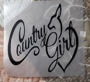 Country Girl Decal, Choose Size, Your Color Choice, Car, Home, Crafting - Picture 1 of 2