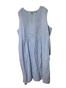 Liz & Me Cotton Chambray Dress Size 3X Sleeveless Midi - Picture 1 of 5