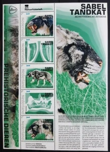 NETHERLANDS 2023 FAUNA Prehistoric Animals SABRE TOOTHED CAT - S/S MNH - Bild 1 von 1