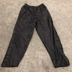 VTG USA Olympics Pants Boys XL Black Tear Away track Pants Lined - Picture 1 of 10