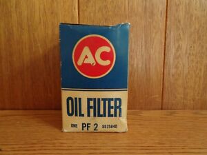 vintage AC Oil Filter PF2 in Box 1960s Dodge Ford Willys Jeep