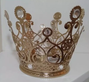 Bath & Body Works Bling Dainty Crown Single Wick Candle Holder Bridgerton  RARE - Imagen 1 de 2