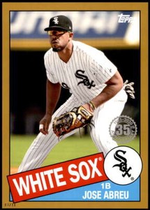 Jose Abreu 2020 Topps 1985 35th Anniversary Series 2 5x7 Gold #85TB-10 /10 White