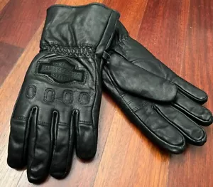 Harley Davidson Men's S Windshielder Gauntlet Cowhide Leather Gloves 98158-95VM - Foto 1 di 7