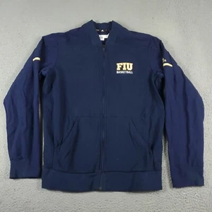 Adidas FIU Panthers Jacket Mens Large Blue Full Zip Up Windbreaker Track Sweater - Picture 1 of 12