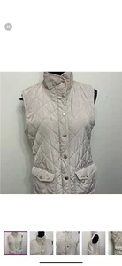 Adrienne Vittadini Women’s Beige Puffy Full Zip Vest Size M - Picture 1 of 12